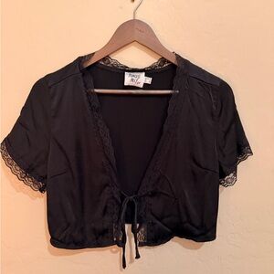 Princess Polly Black Lace Detail Top